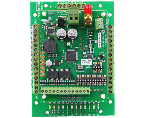 MCR91512R. 915MHz receiver with 12 relay outputs